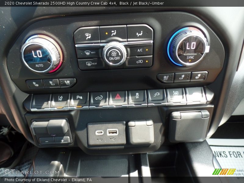 Controls of 2020 Silverado 2500HD High Country Crew Cab 4x4
