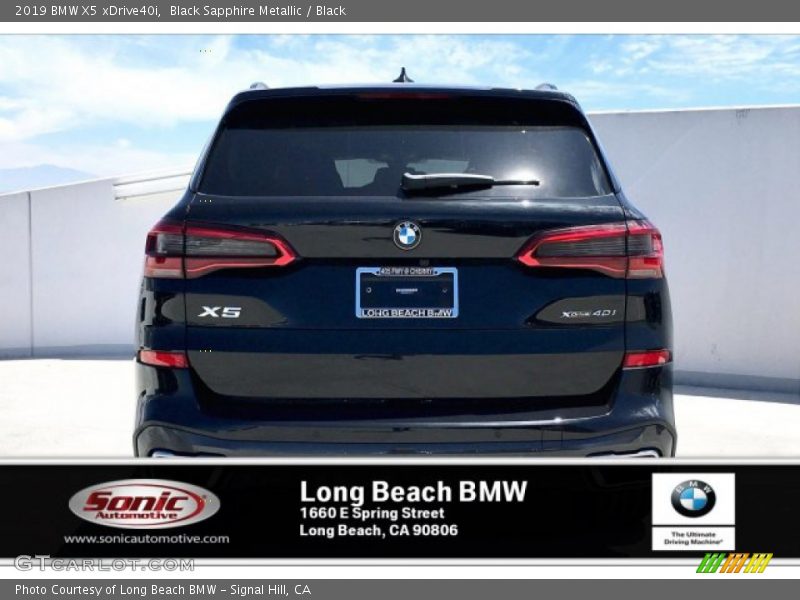 Black Sapphire Metallic / Black 2019 BMW X5 xDrive40i