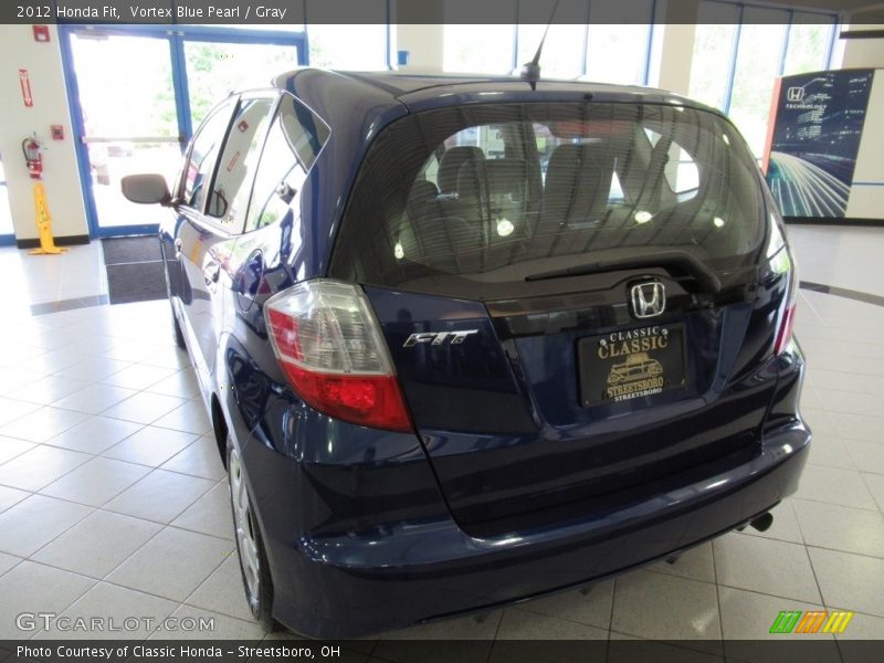 Vortex Blue Pearl / Gray 2012 Honda Fit