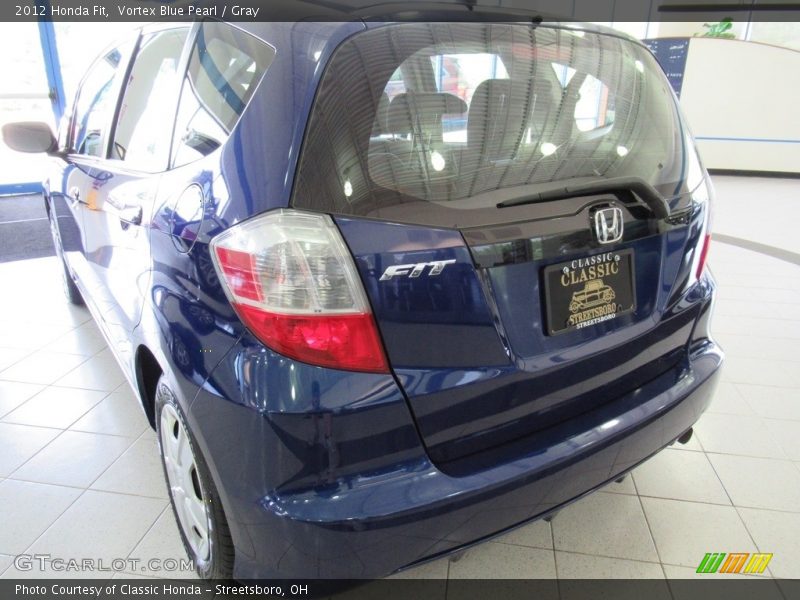 Vortex Blue Pearl / Gray 2012 Honda Fit