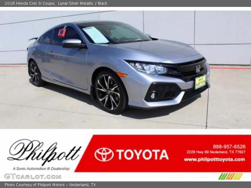 Lunar Silver Metallic / Black 2018 Honda Civic Si Coupe