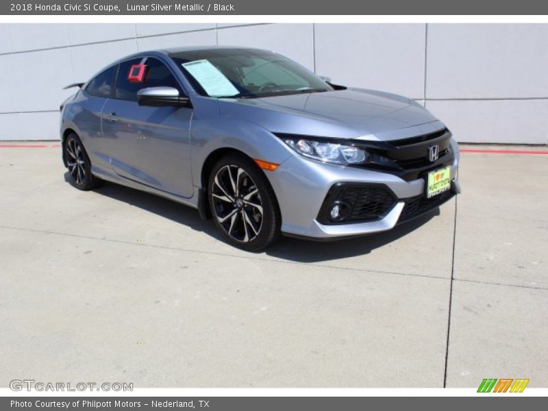 Lunar Silver Metallic / Black 2018 Honda Civic Si Coupe