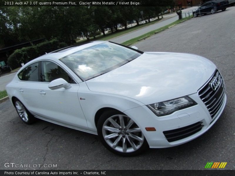 Glacier White Metallic / Velvet Beige 2013 Audi A7 3.0T quattro Premium Plus