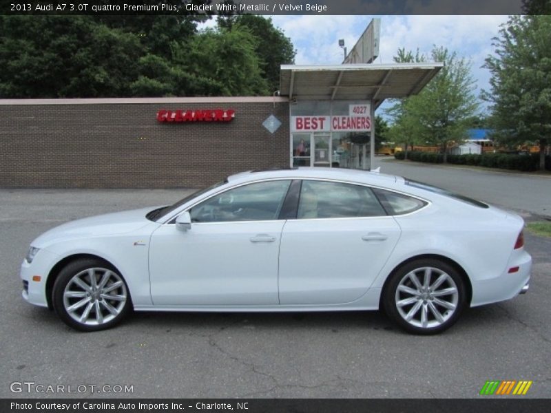 Glacier White Metallic / Velvet Beige 2013 Audi A7 3.0T quattro Premium Plus