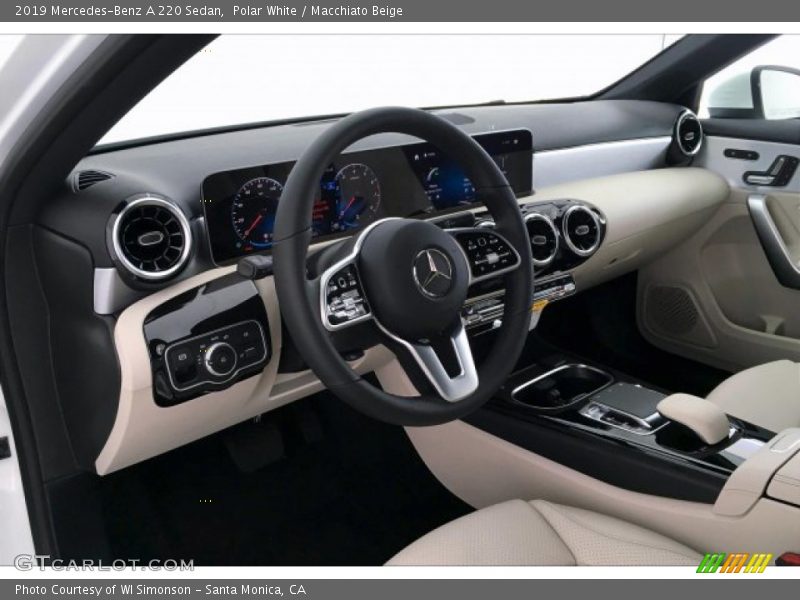 Polar White / Macchiato Beige 2019 Mercedes-Benz A 220 Sedan
