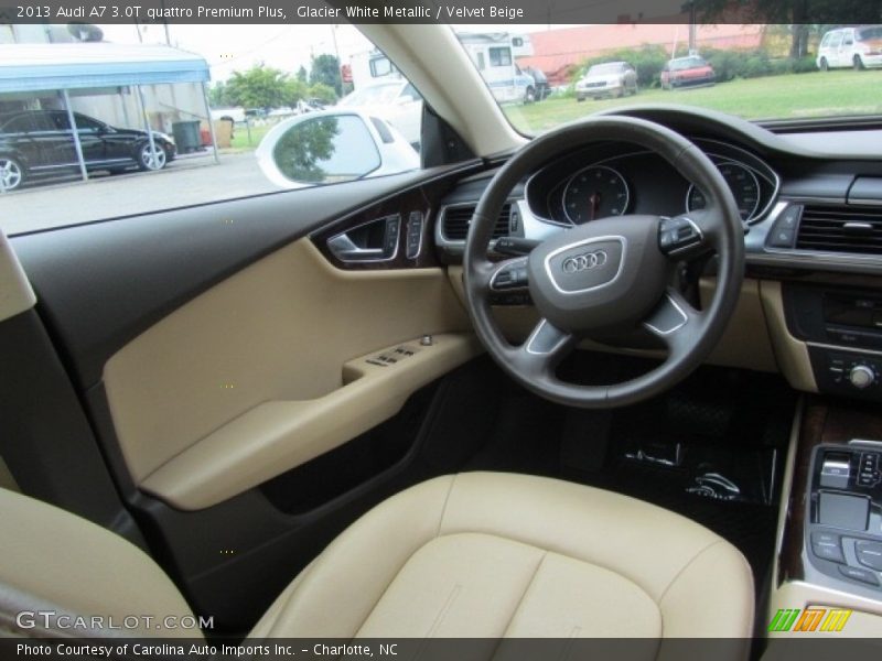 Glacier White Metallic / Velvet Beige 2013 Audi A7 3.0T quattro Premium Plus