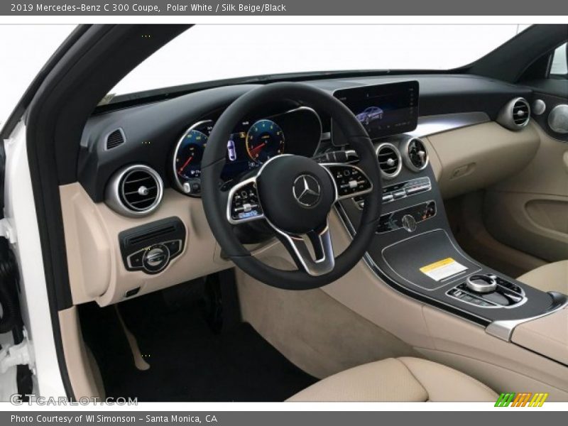 Polar White / Silk Beige/Black 2019 Mercedes-Benz C 300 Coupe