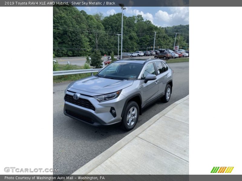 Silver Sky Metallic / Black 2019 Toyota RAV4 XLE AWD Hybrid