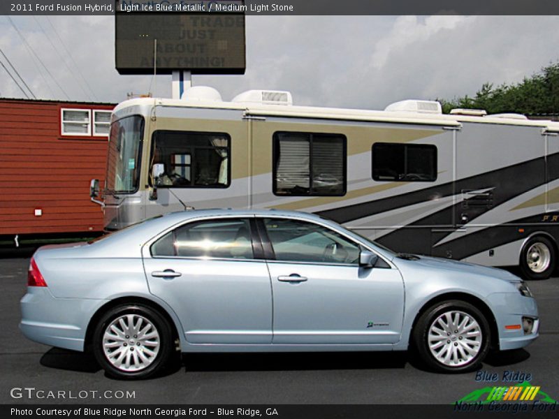 Light Ice Blue Metallic / Medium Light Stone 2011 Ford Fusion Hybrid