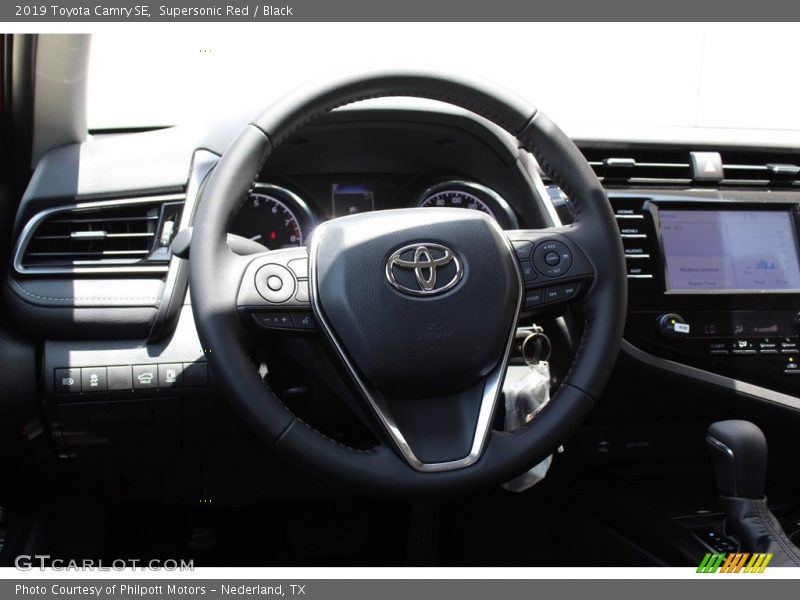 Supersonic Red / Black 2019 Toyota Camry SE
