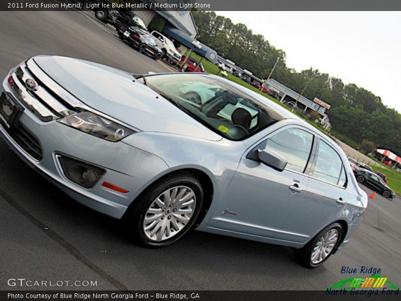 Light Ice Blue Metallic / Medium Light Stone 2011 Ford Fusion Hybrid