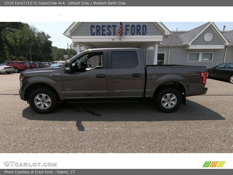 Lithium Gray / Medium Earth Gray 2016 Ford F150 XL SuperCrew 4x4
