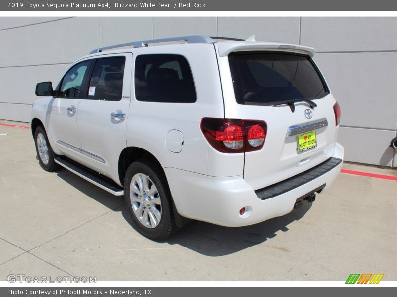 Blizzard White Pearl / Red Rock 2019 Toyota Sequoia Platinum 4x4