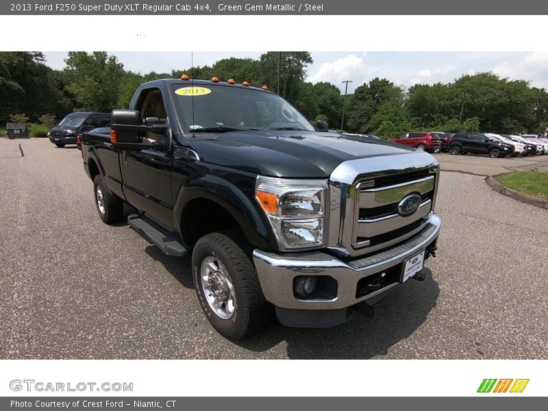 Green Gem Metallic / Steel 2013 Ford F250 Super Duty XLT Regular Cab 4x4