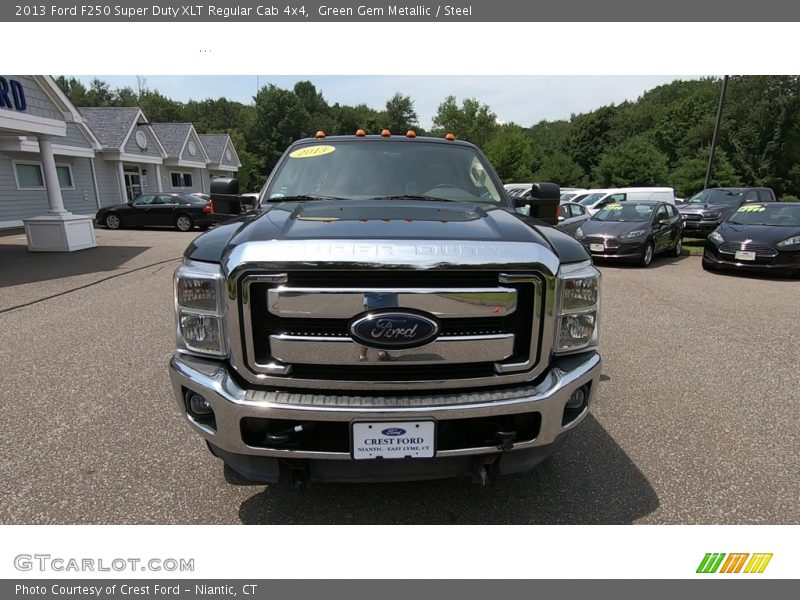 Green Gem Metallic / Steel 2013 Ford F250 Super Duty XLT Regular Cab 4x4