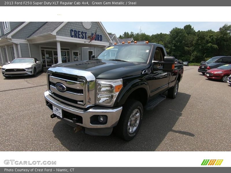Green Gem Metallic / Steel 2013 Ford F250 Super Duty XLT Regular Cab 4x4