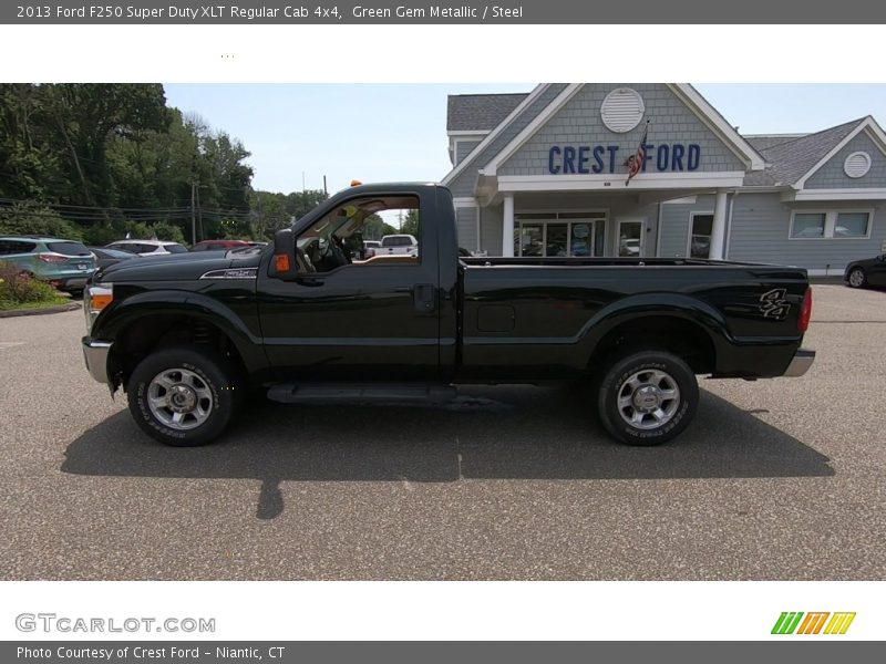 Green Gem Metallic / Steel 2013 Ford F250 Super Duty XLT Regular Cab 4x4