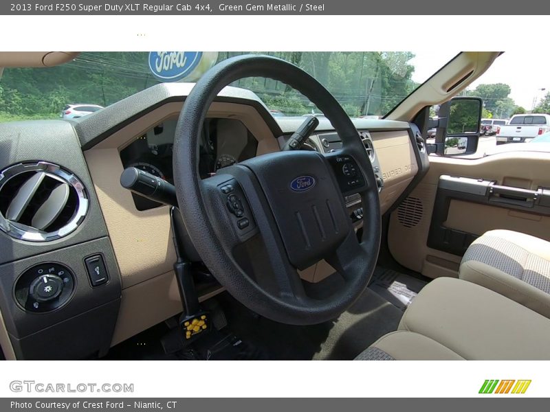 Green Gem Metallic / Steel 2013 Ford F250 Super Duty XLT Regular Cab 4x4