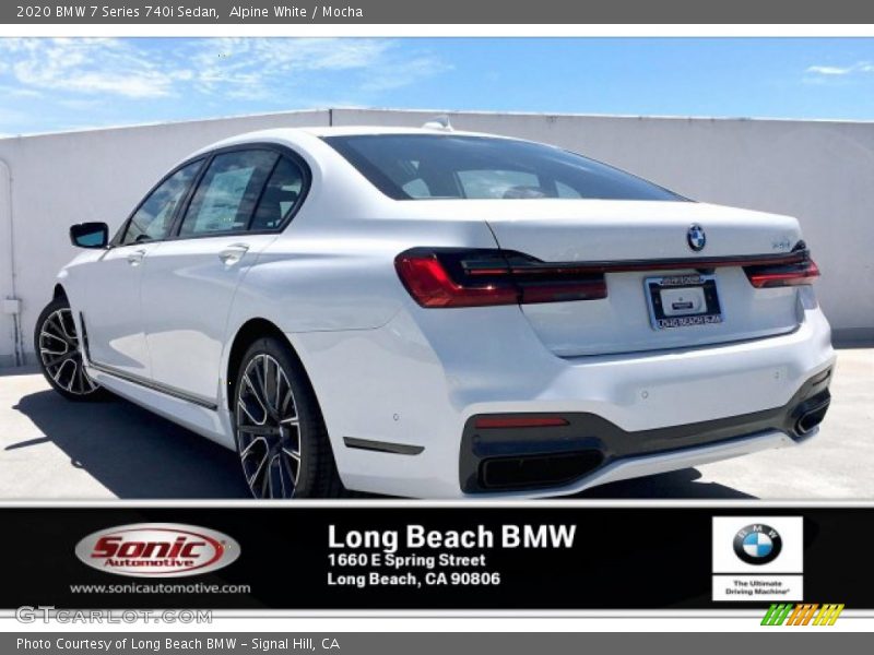 Alpine White / Mocha 2020 BMW 7 Series 740i Sedan