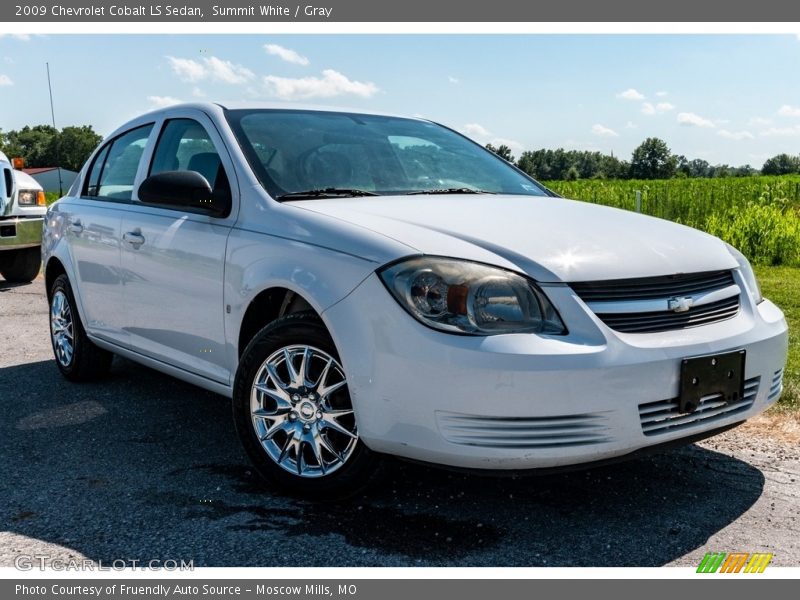 Summit White / Gray 2009 Chevrolet Cobalt LS Sedan