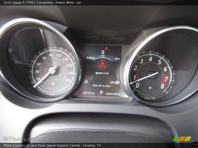  2016 F-TYPE S Convertible S Convertible Gauges