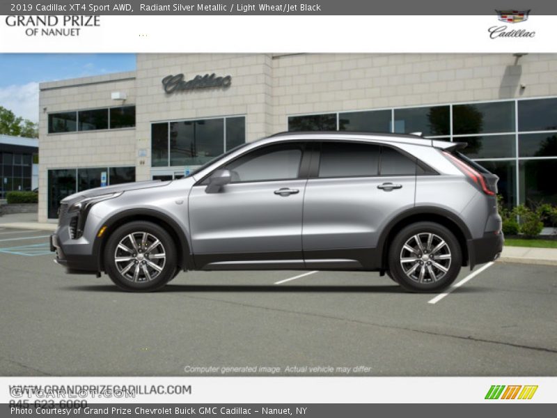 Radiant Silver Metallic / Light Wheat/Jet Black 2019 Cadillac XT4 Sport AWD