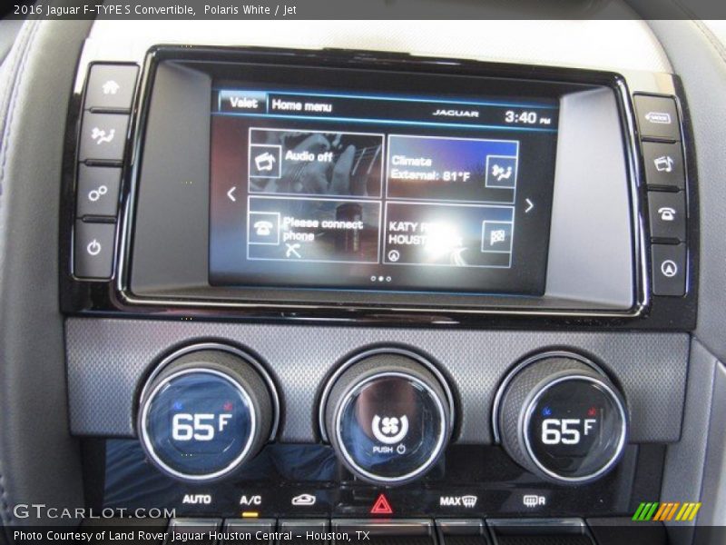 Polaris White / Jet 2016 Jaguar F-TYPE S Convertible