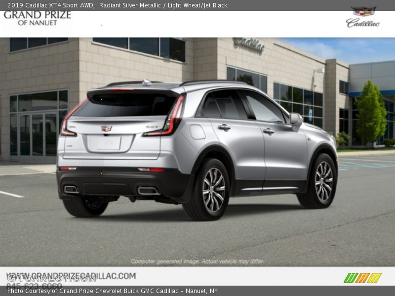 Radiant Silver Metallic / Light Wheat/Jet Black 2019 Cadillac XT4 Sport AWD