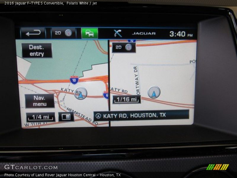 Navigation of 2016 F-TYPE S Convertible