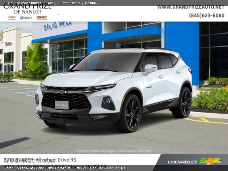 Summit White / Jet Black 2019 Chevrolet Blazer RS AWD