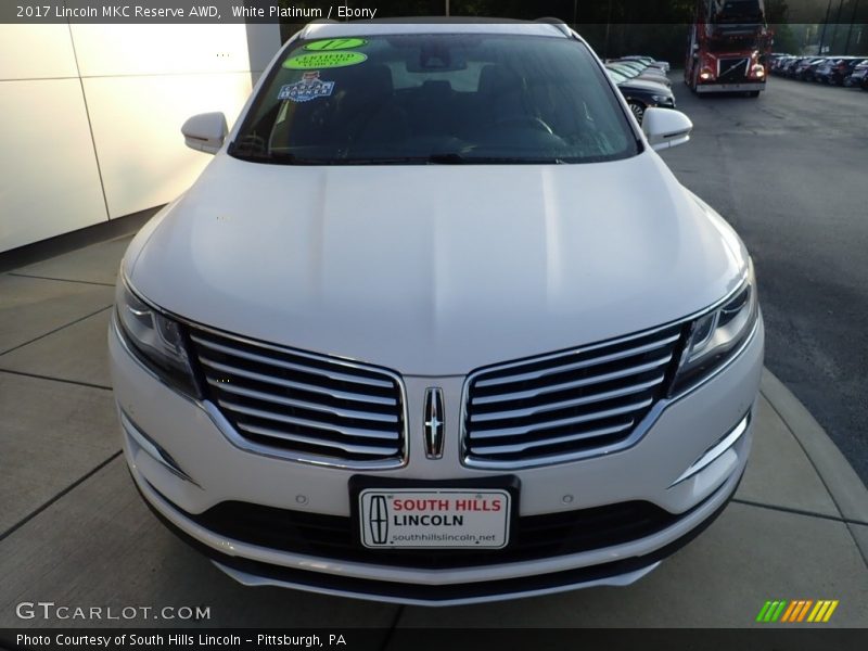 White Platinum / Ebony 2017 Lincoln MKC Reserve AWD