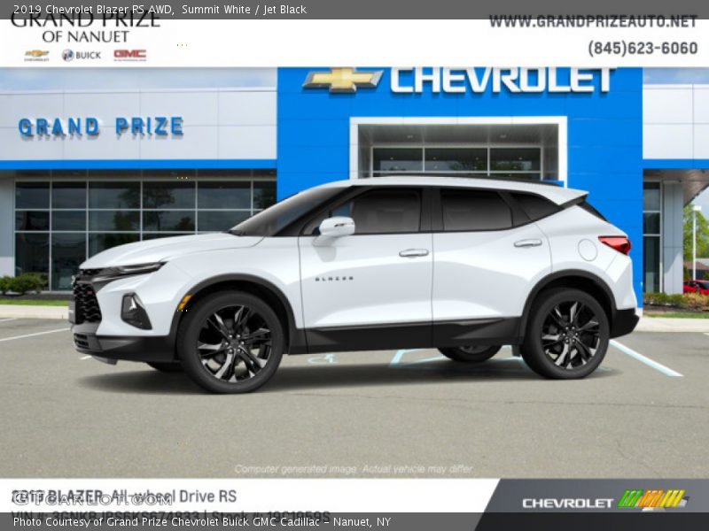 Summit White / Jet Black 2019 Chevrolet Blazer RS AWD