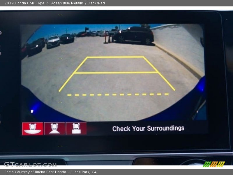 Agean Blue Metallic / Black/Red 2019 Honda Civic Type R