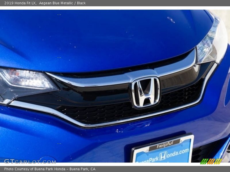 Aegean Blue Metallic / Black 2019 Honda Fit LX