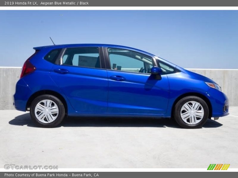 Aegean Blue Metallic / Black 2019 Honda Fit LX