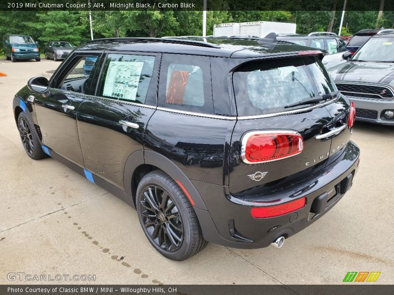Midnight Black / Carbon Black 2019 Mini Clubman Cooper S All4