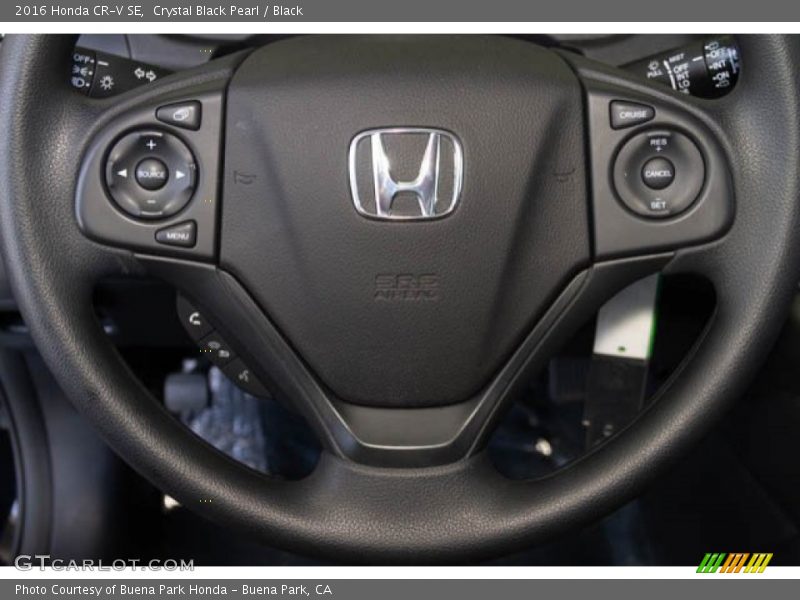 Crystal Black Pearl / Black 2016 Honda CR-V SE