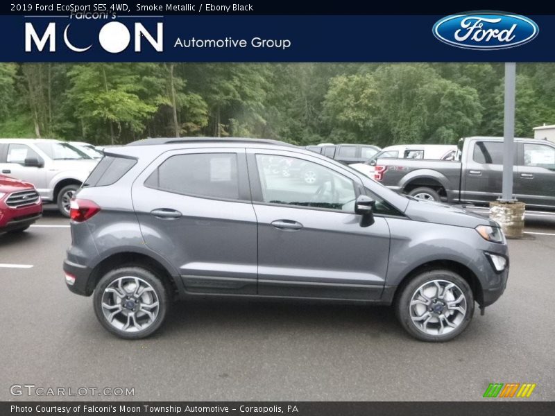Smoke Metallic / Ebony Black 2019 Ford EcoSport SES 4WD
