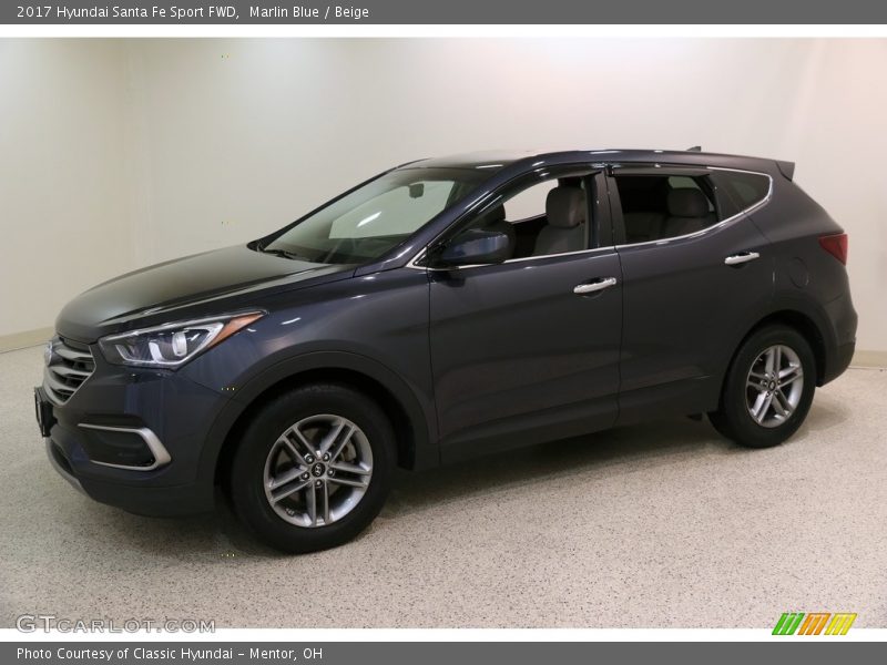 Marlin Blue / Beige 2017 Hyundai Santa Fe Sport FWD