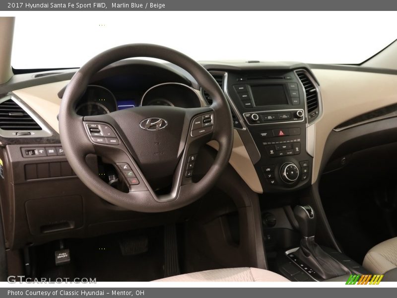 Marlin Blue / Beige 2017 Hyundai Santa Fe Sport FWD