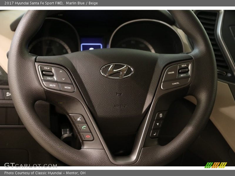 Marlin Blue / Beige 2017 Hyundai Santa Fe Sport FWD
