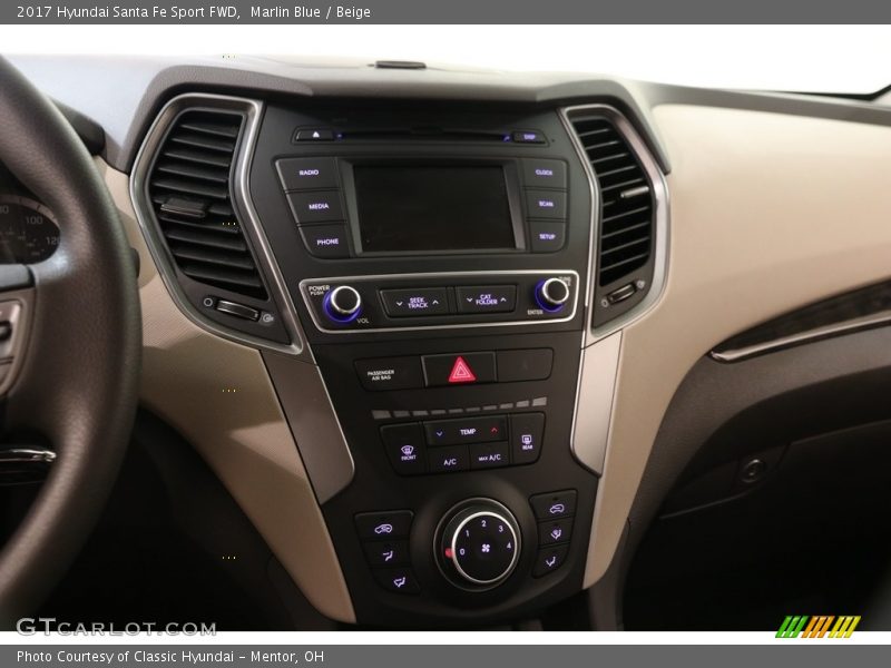 Marlin Blue / Beige 2017 Hyundai Santa Fe Sport FWD