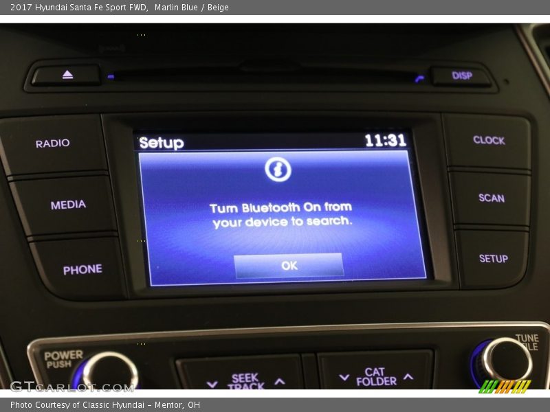 Marlin Blue / Beige 2017 Hyundai Santa Fe Sport FWD
