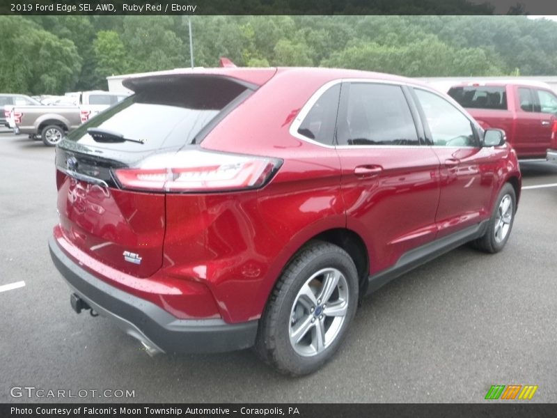Ruby Red / Ebony 2019 Ford Edge SEL AWD