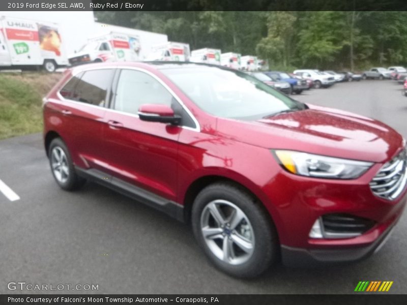Ruby Red / Ebony 2019 Ford Edge SEL AWD