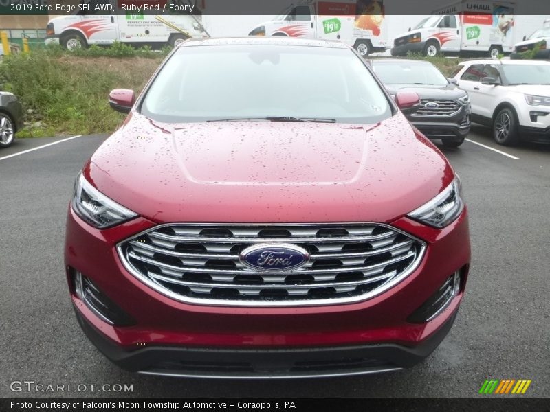 Ruby Red / Ebony 2019 Ford Edge SEL AWD