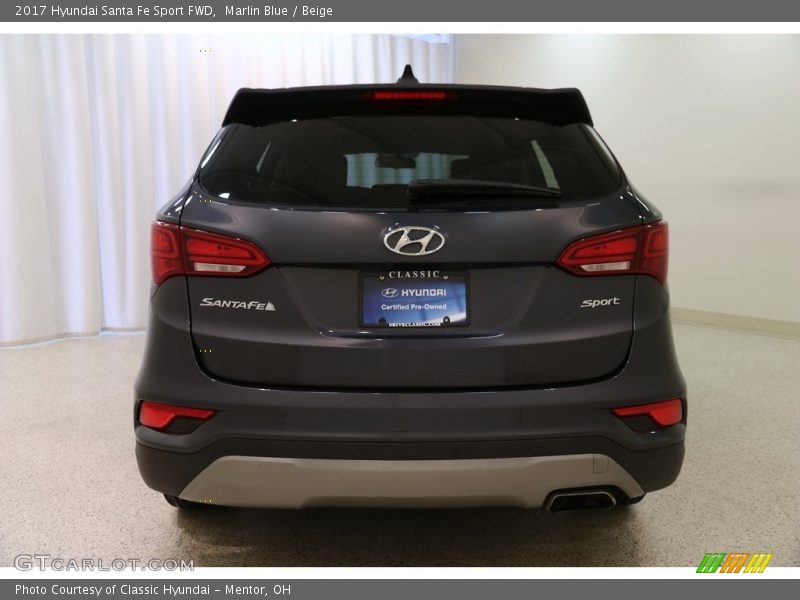 Marlin Blue / Beige 2017 Hyundai Santa Fe Sport FWD
