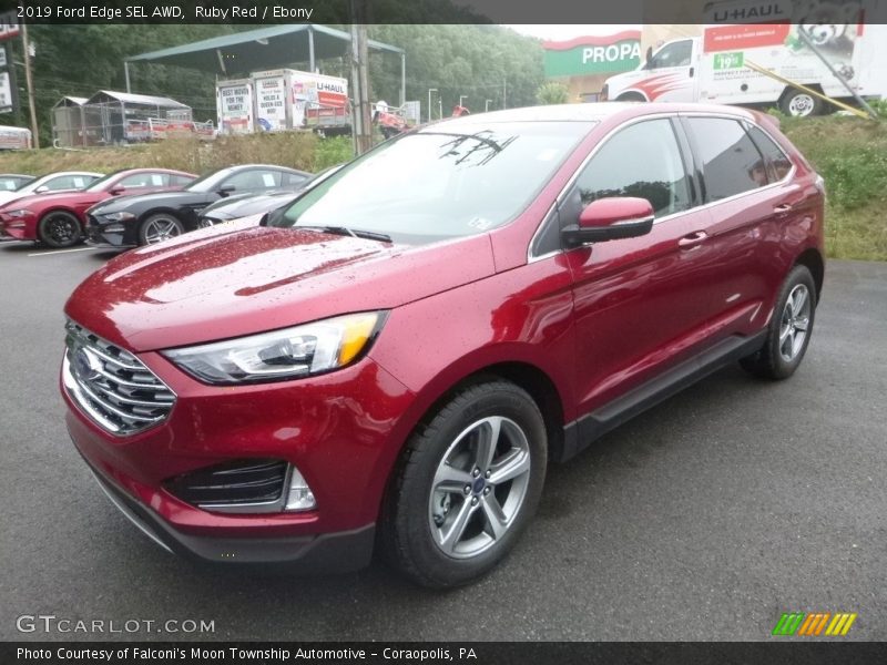 Ruby Red / Ebony 2019 Ford Edge SEL AWD