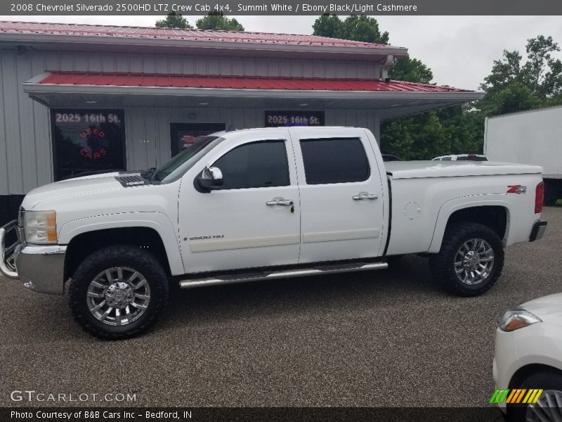 Summit White / Ebony Black/Light Cashmere 2008 Chevrolet Silverado 2500HD LTZ Crew Cab 4x4