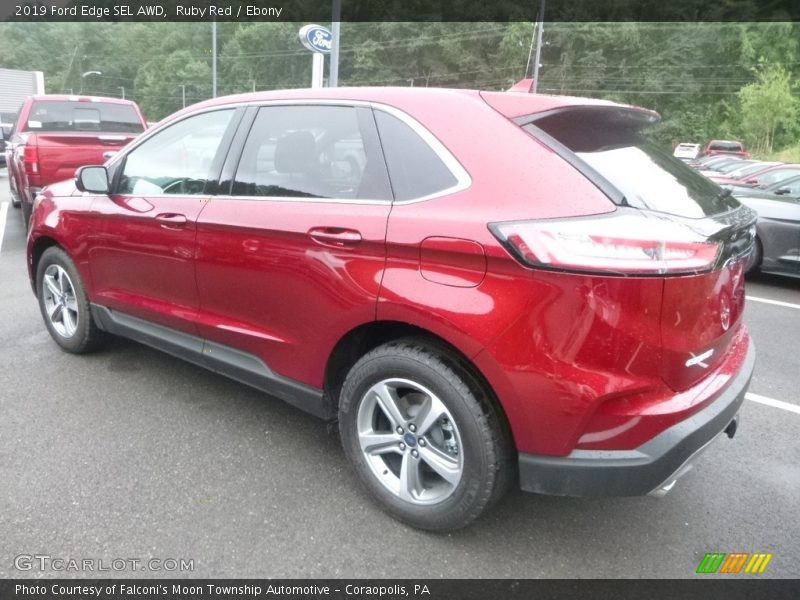 Ruby Red / Ebony 2019 Ford Edge SEL AWD